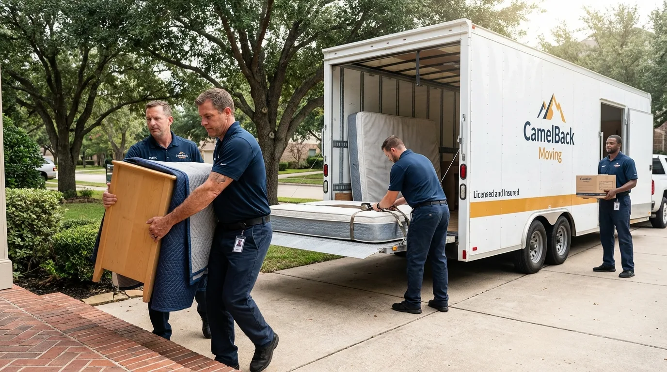 Crew loading residential truck for cross-state move from Waynesboro, TN